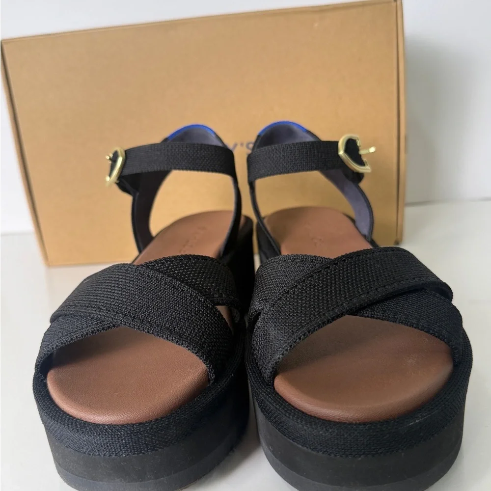 Rothy's The Criss-Cross Lightweight Wedge Sandal Women's Shoe Size US 7.5 EUC